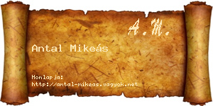 Antal Mikeás névjegykártya
